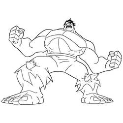 Dibujo de Hulk de piernas abiertas listo para la batalla para colorear Dibujo de Hulk de piernas abiertas listo para la batalla para colorear