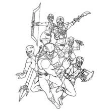 Power Rangers - Dibujos para colorear gratis