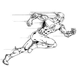 Dibujo de Flash corriendo a toda velocidad para colorear