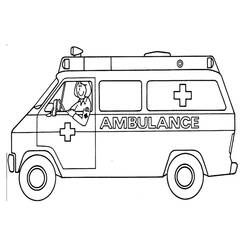 Ambulancia - Dibujos para colorear gratis