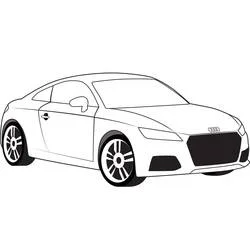 Dibujo de Audi TT coupé deportivo para colorear Dibujo de Audi TT coupé deportivo para colorear