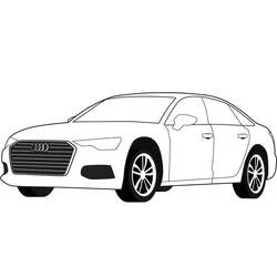 Dibujo de Audi A6 vista de perfil para colorear Dibujo de Audi A6 vista de perfil para colorear