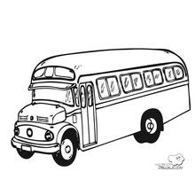 Dibujo de Autobús clásico visto de frente para colorear