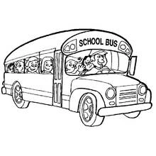 Dibujo de Autobús escolar lleno de niños para colorear
