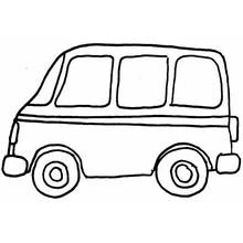 Dibujo de Autobús sencillo visto de lado para colorear