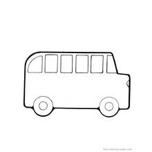 Dibujo de Autobús sencillo de perfil para colorear