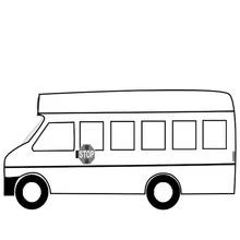 Dibujo de Autobús escolar visto de perfil para colorear