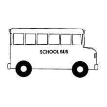 Dibujo de Autobús escolar con seis ventanas para colorear
