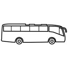 Dibujo de Autobús visto de perfil para colorear