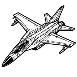 Aviones de Combate - Dibujos para colorear gratis