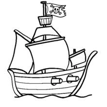 Barco Pirata - Dibujos para colorear gratis