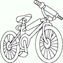 Dibujo de Bicicleta BMX con ruedas de radios para colorear