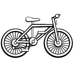Dibujo de Bicicleta con ruedas de radios para colorear