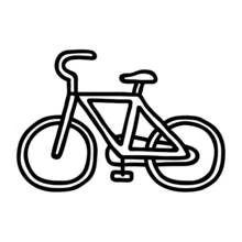 Dibujo de Bicicleta simple de dos ruedas para colorear