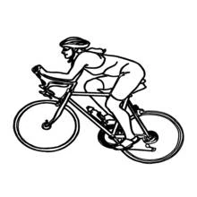 Dibujo de Ciclista en bicicleta de carretera para colorear