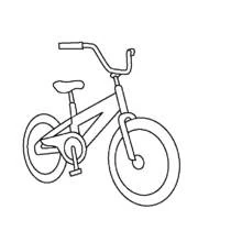 Dibujo de Bicicleta con ruedas redondas para colorear