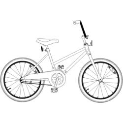 Dibujo de Bicicleta infantil con ruedas de radios para colorear