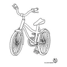 Dibujo de Bicicleta con dos ruedas y pedales para colorear