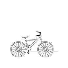 Dibujo de Bicicleta clásica de ruedas con radios para colorear