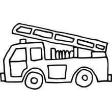 Camión de Bomberos - Dibujos para colorear gratis