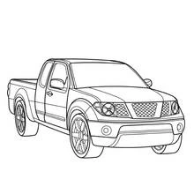 Dibujo de Camioneta con llantas deportivas para colorear