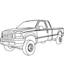Dibujo de Camioneta con cabina extendida para colorear