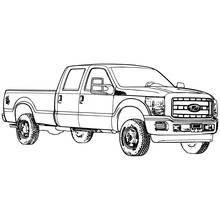Dibujo de Camioneta Ford de doble cabina para colorear