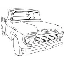 Dibujo de Camioneta Ford antigua para colorear