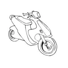 Dibujo de Ciclomotor de diseño redondeado para colorear