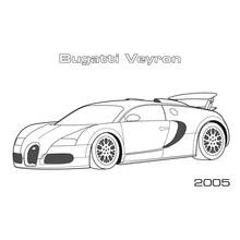 Dibujo de Bugatti Veyron coche deportivo para colorear