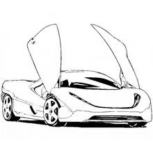 Dibujo de Coche deportivo con puertas de mariposa abiertas para colorear
