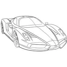 Dibujo de Coche deportivo Ferrari visto de frente para colorear
