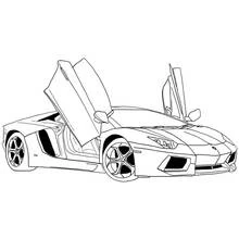Dibujo de Coche deportivo con puertas abiertas para colorear