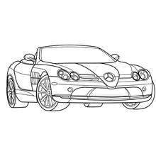 Dibujo de Coche deportivo Mercedes en vista de tres cuartos para colorear