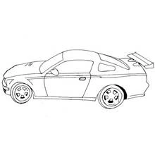 Dibujo de Coche deportivo con alerón trasero para colorear