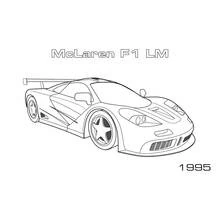 Dibujo de McLaren F1 LM coche deportivo para colorear