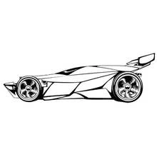 Dibujo de Coche de carreras futurista con alerón trasero para colorear