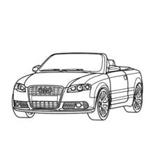 Dibujo de Audi descapotable coche deportivo para colorear