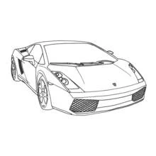 Dibujo de Coche deportivo visto de frente para colorear