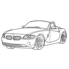 Dibujo de Coche descapotable BMW Z4 para colorear