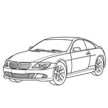 Dibujo de Coche BMW visto de tres cuartos frontal para colorear