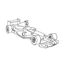 Dibujo de Coche de carreras de Fórmula 1 para colorear
