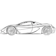 Dibujo de Coche deportivo visto de perfil para colorear