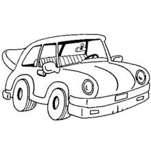 Dibujo de Coche deportivo de carrocería redondeada para colorear