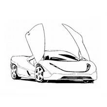 Dibujo de Coche deportivo con puertas de tijera levantadas para colorear