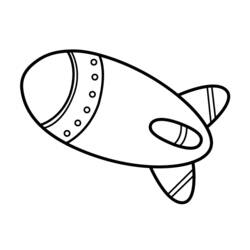 Dibujo de Cohete flotando en el espacio para colorear