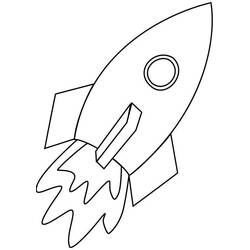 Dibujo de Cohete despegando para colorear