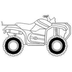 Dibujo de Cuatriciclo con resortes y tubo de escape para colorear