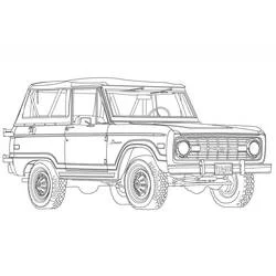 Dibujo de Ford Bronco 1966 todoterreno para colorear