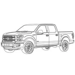 Dibujo de Ford F150 camioneta pickup para colorear